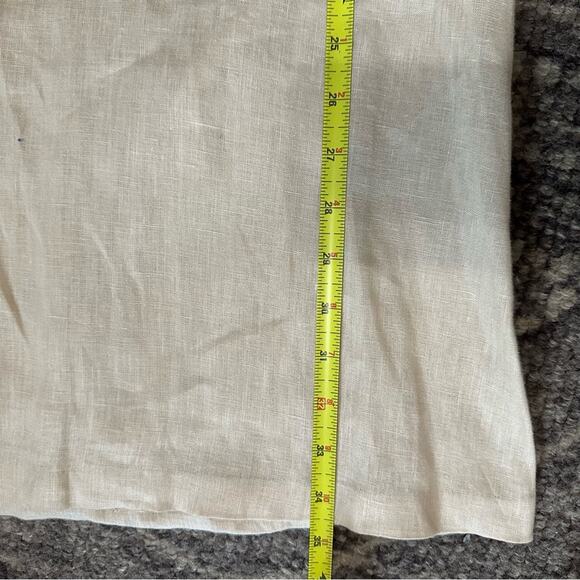 Calypso St Barth Women’s Size M Tan Beige Linen White Sequin Neck Mini Dress - Picture 9 of 10